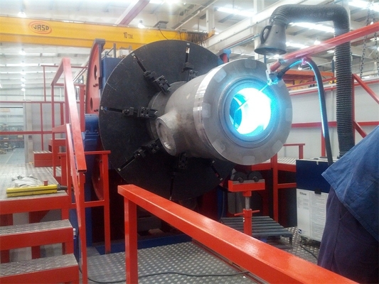 linea di saldatura idraulica industriale del fascio 18T 6.5m/Min Flange Straightening Machine
